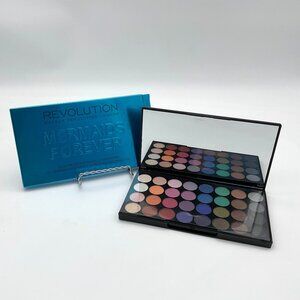 Revolution Mermaids Forever 32 Shades Eyeshadow Palette NIP with Mirror